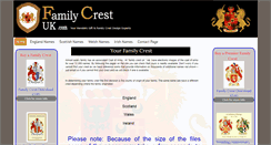 Desktop Screenshot of familycrestuk.co.uk