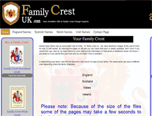 Tablet Screenshot of familycrestuk.co.uk