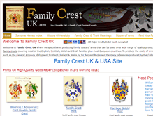 Tablet Screenshot of familycrestuk.com
